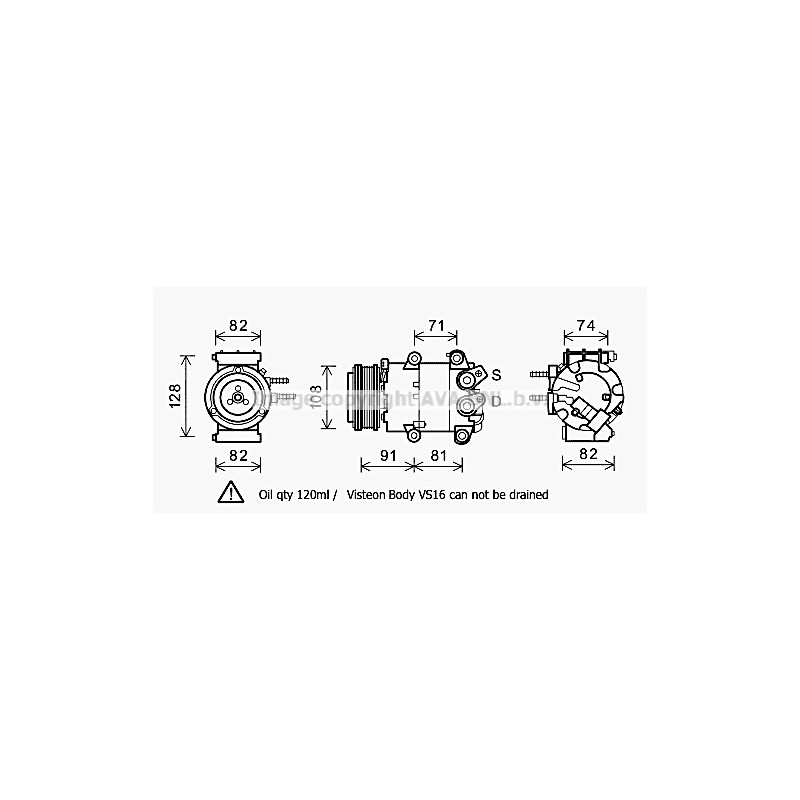 Compresseur de climatisation AVA QUALITY COOLING