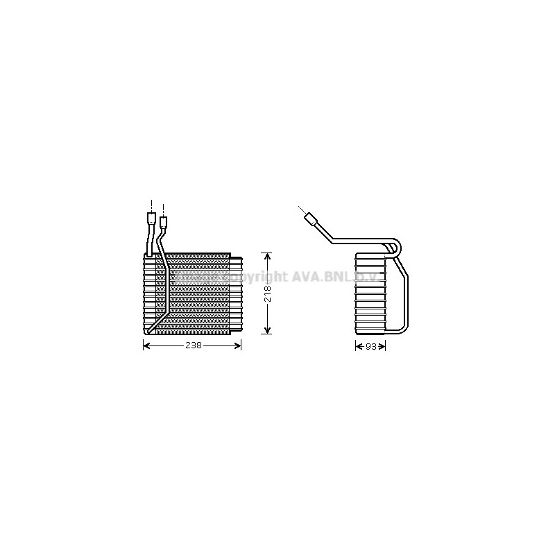 Evaporateur de climatisation AVA QUALITY COOLING