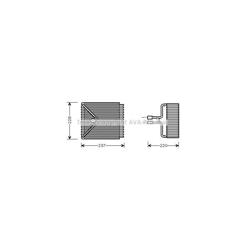 Evaporateur de climatisation AVA QUALITY COOLING