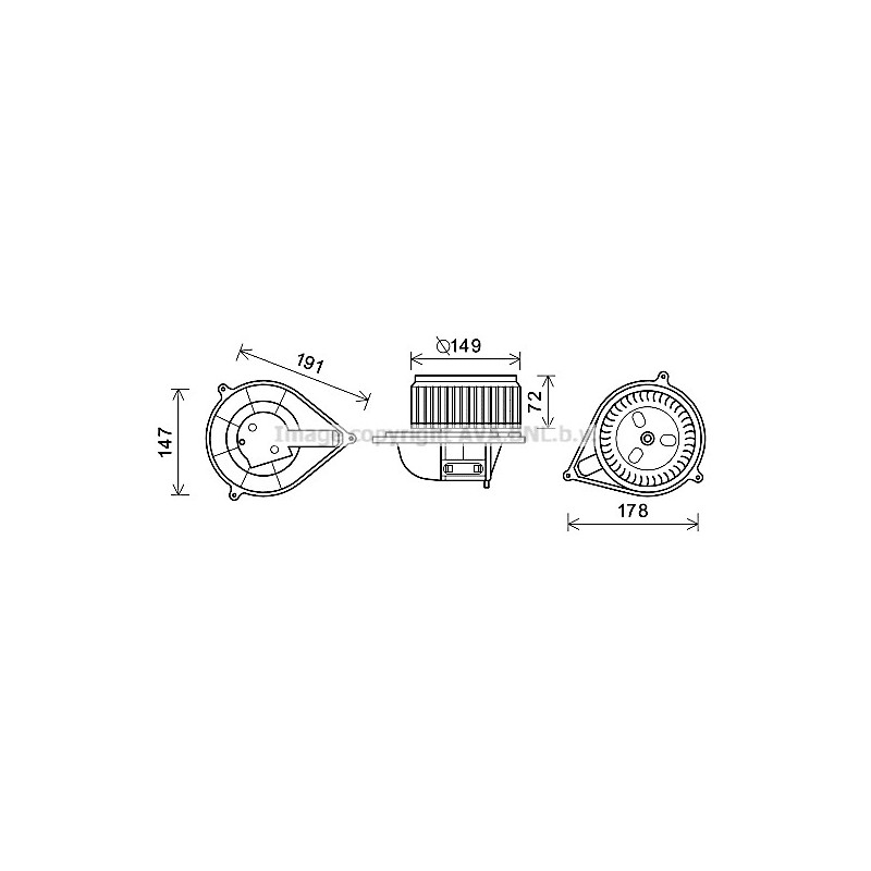 Moteur électrique (pulseur d'air habitacle) AVA QUALITY COOLING