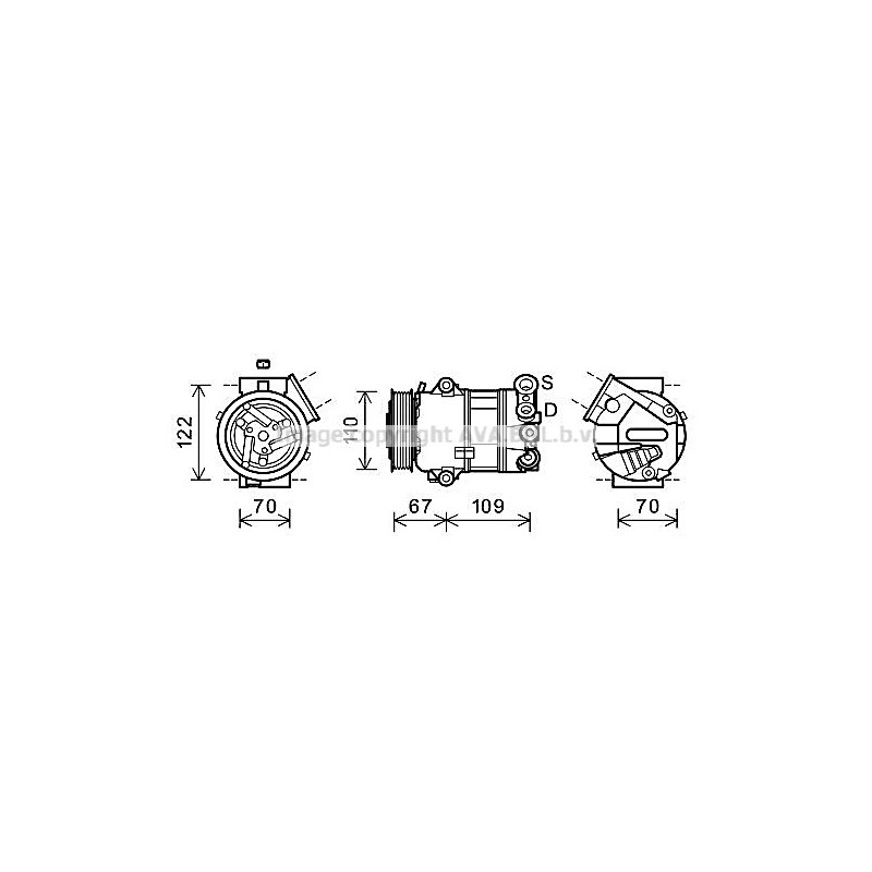 Compresseur de climatisation AVA QUALITY COOLING