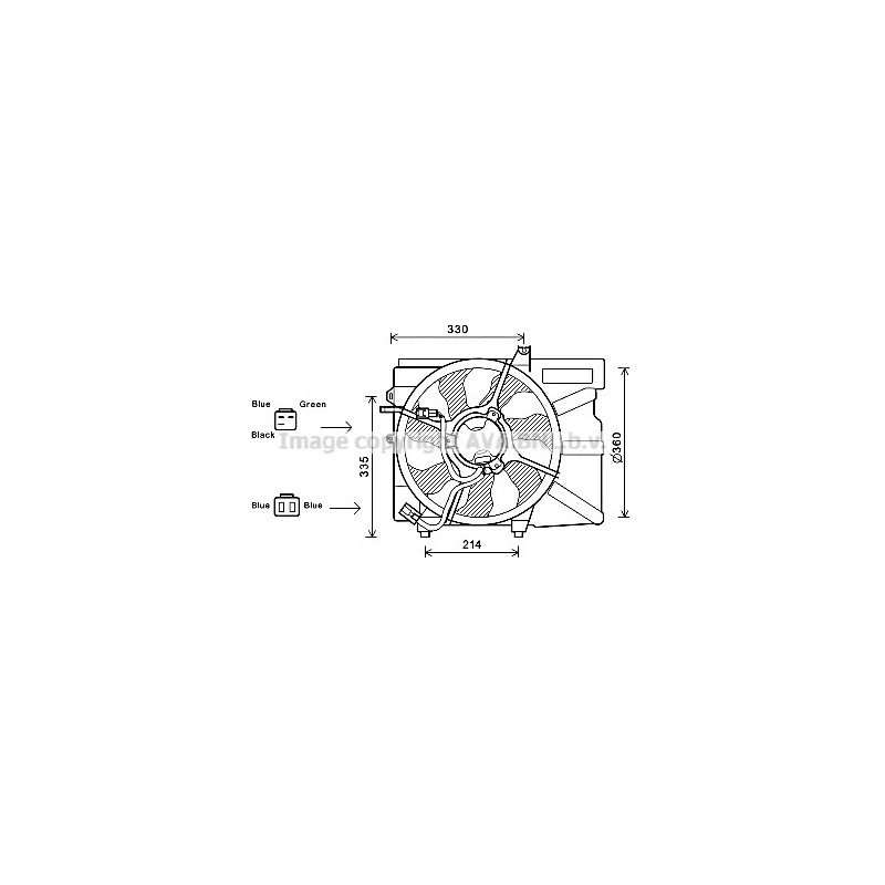 Ventilateur (refroidissement moteur) AVA QUALITY COOLING