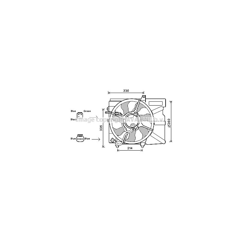 Ventilateur (refroidissement moteur) AVA QUALITY COOLING