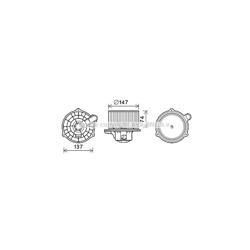 Moteur électrique (pulseur d'air habitacle) AVA QUALITY COOLING