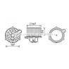 Moteur électrique (pulseur d'air habitacle) AVA QUALITY COOLING