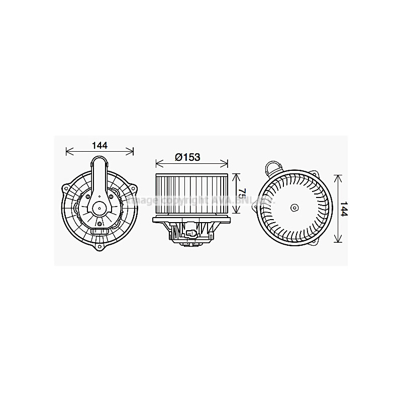 Moteur électrique (pulseur d'air habitacle) AVA QUALITY COOLING