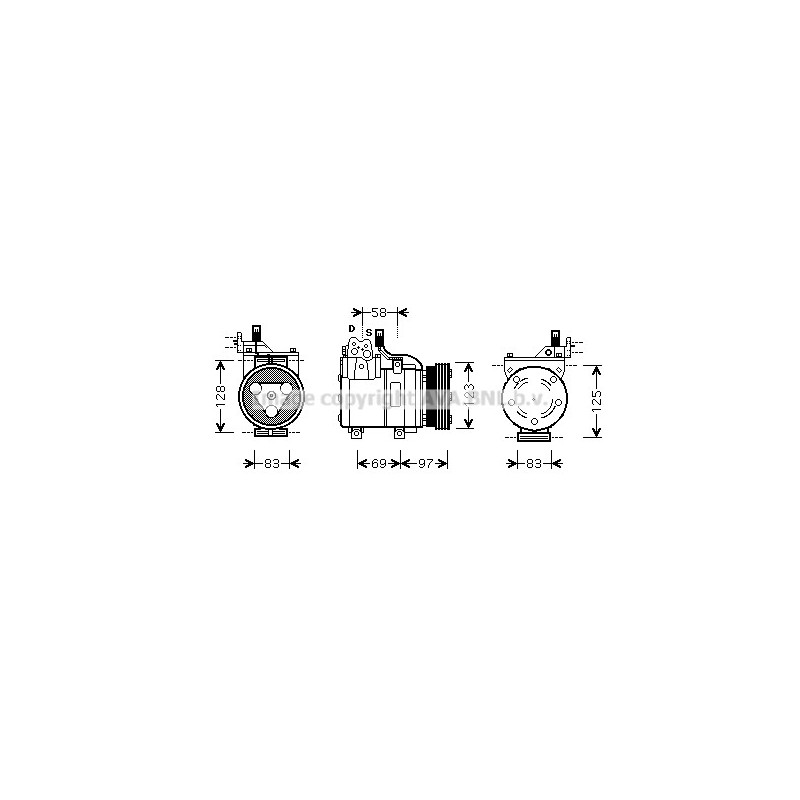 Compresseur de climatisation AVA QUALITY COOLING