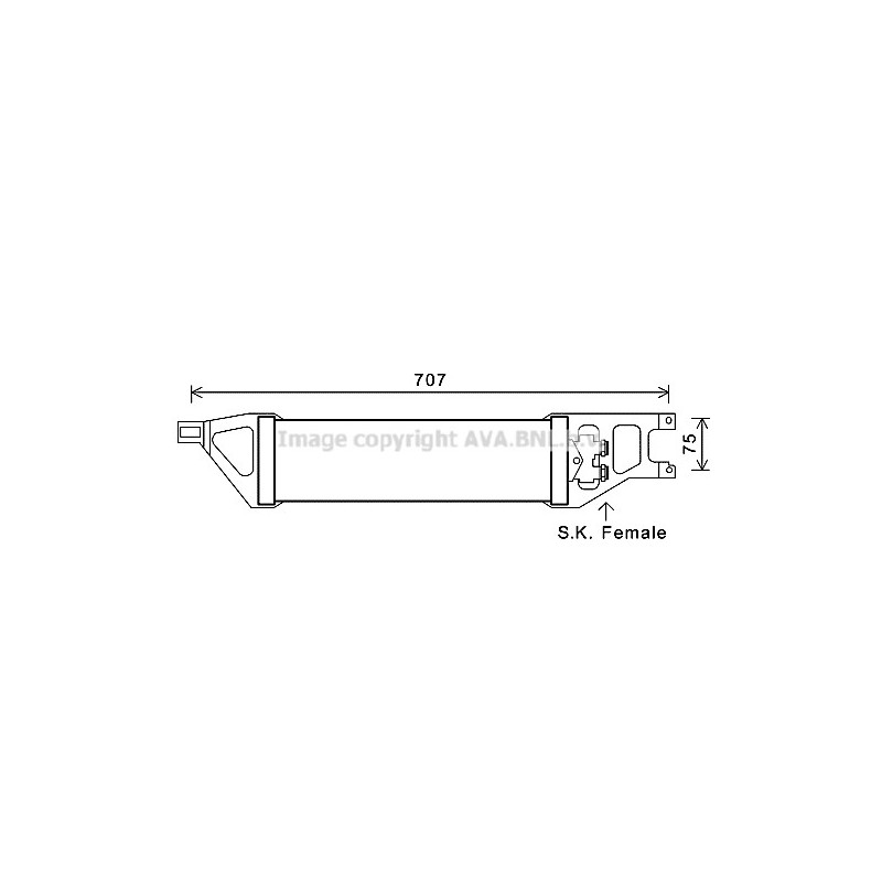 Radiateur d'huile de boite de vitesse automatique AVA QUALITY COOLING