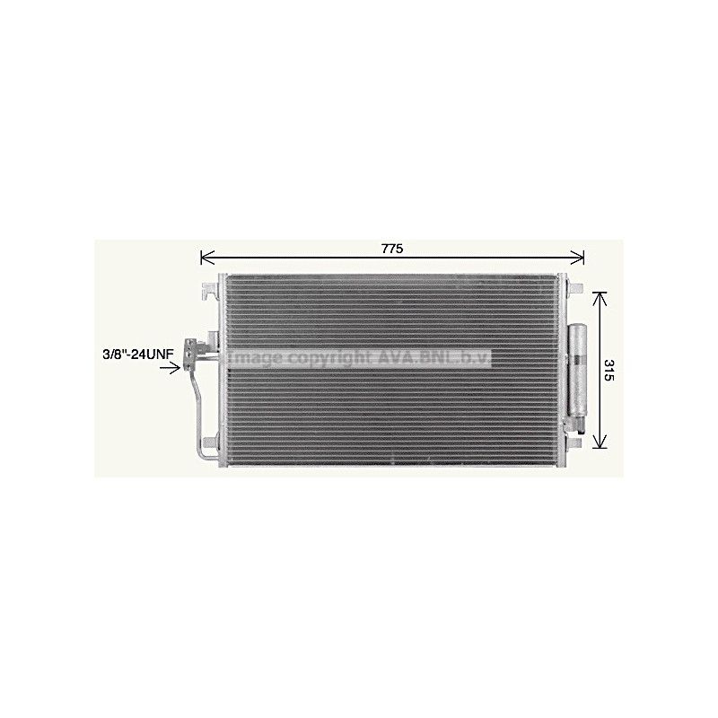 Condenseur de climatisation AVA QUALITY COOLING