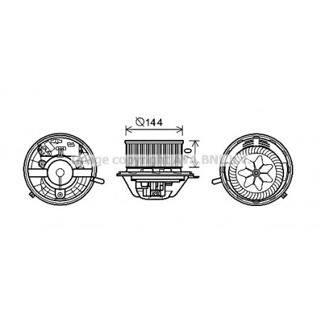 Moteur électrique (pulseur d'air habitacle) AVA QUALITY COOLING