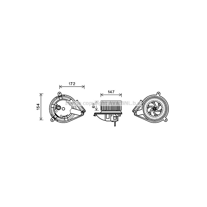 Moteur électrique (pulseur d'air habitacle) AVA QUALITY COOLING