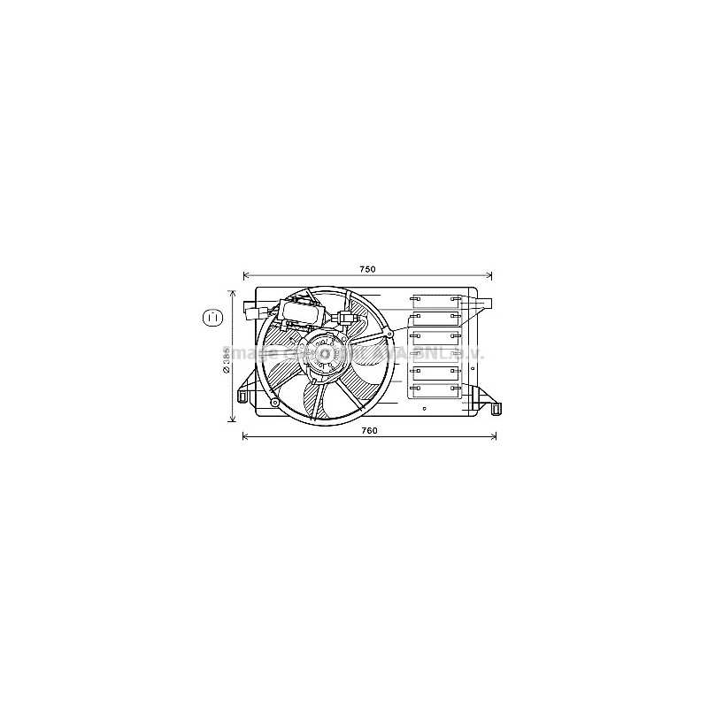 Ventilateur (refroidissement moteur) AVA QUALITY COOLING