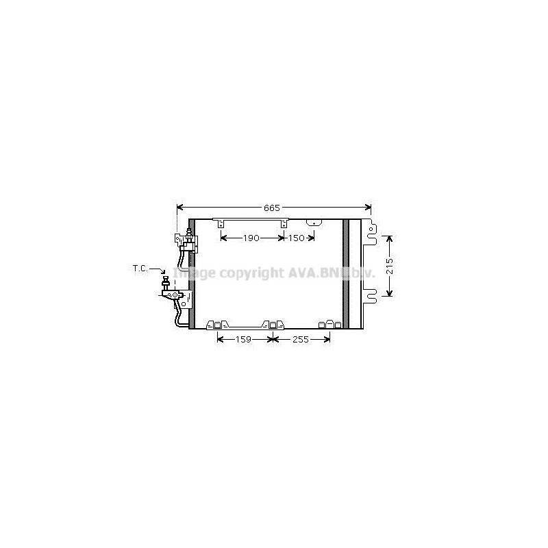 Condenseur de climatisation AVA QUALITY COOLING