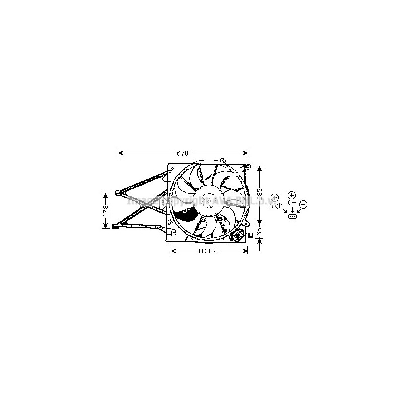 Ventilateur (refroidissement moteur) AVA QUALITY COOLING