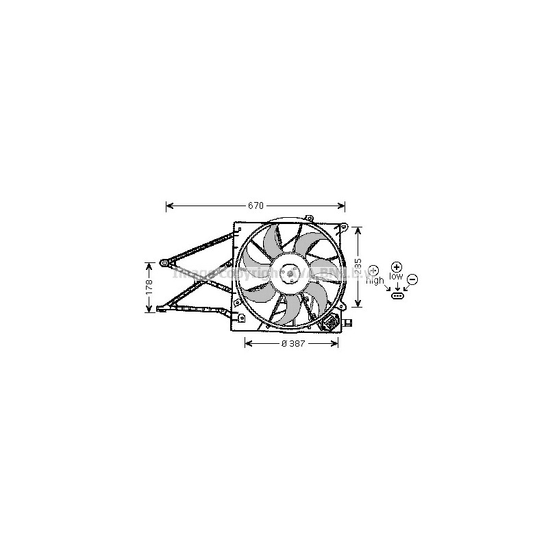 Ventilateur (refroidissement moteur) AVA QUALITY COOLING
