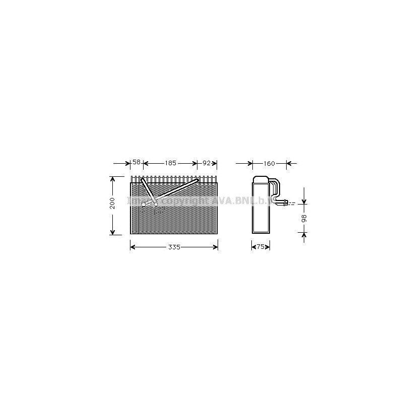 Evaporateur de climatisation AVA QUALITY COOLING