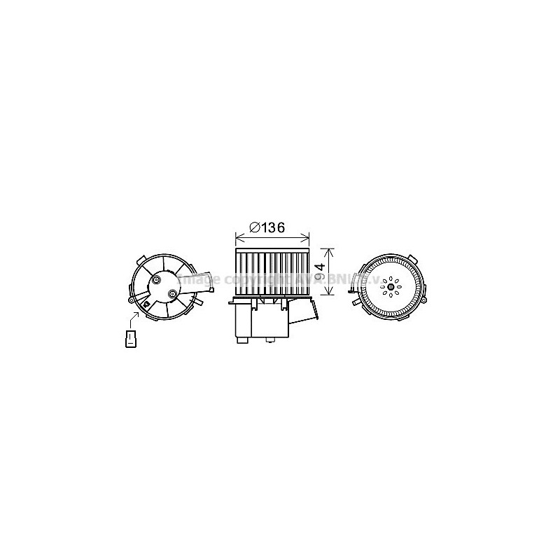 Moteur électrique (pulseur d'air habitacle) AVA QUALITY COOLING