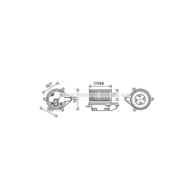 Moteur électrique (pulseur d'air habitacle) AVA QUALITY COOLING