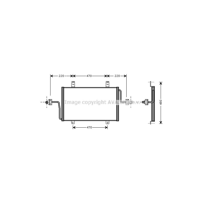 Condenseur de climatisation AVA QUALITY COOLING