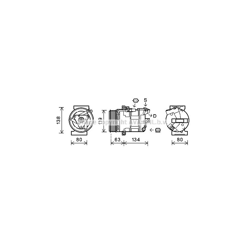 Compresseur de climatisation AVA QUALITY COOLING