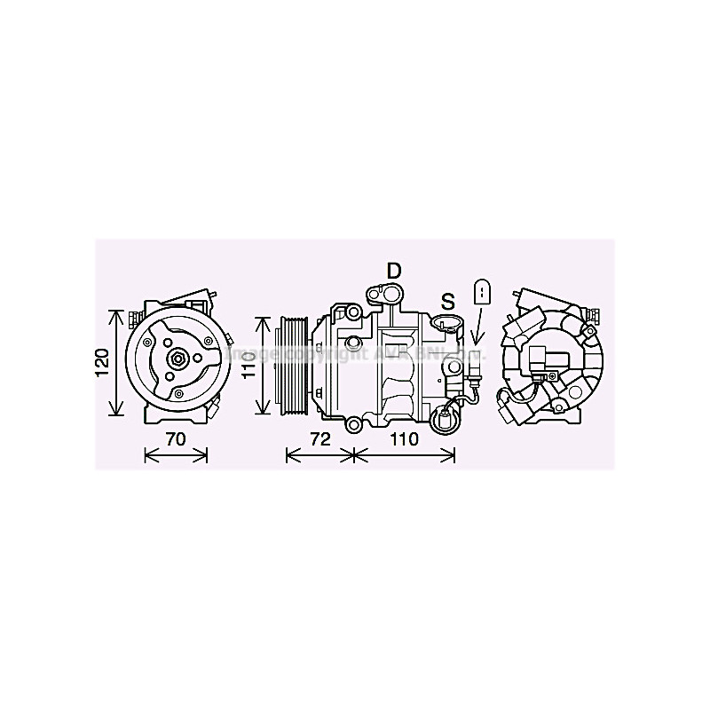 Compresseur de climatisation AVA QUALITY COOLING