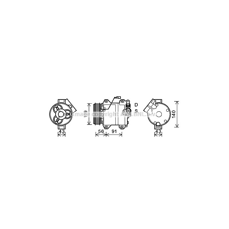 Compresseur de climatisation AVA QUALITY COOLING