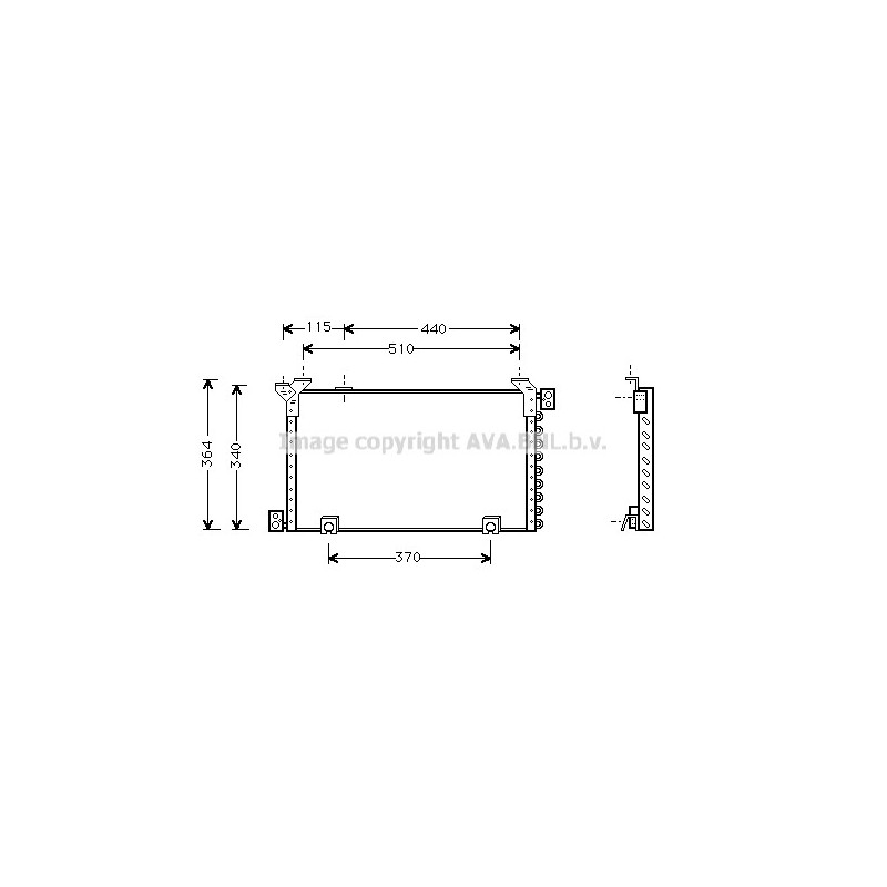 Condenseur de climatisation AVA QUALITY COOLING