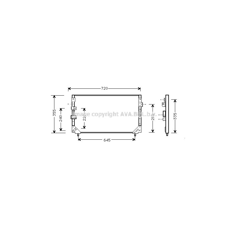 Condenseur de climatisation AVA QUALITY COOLING