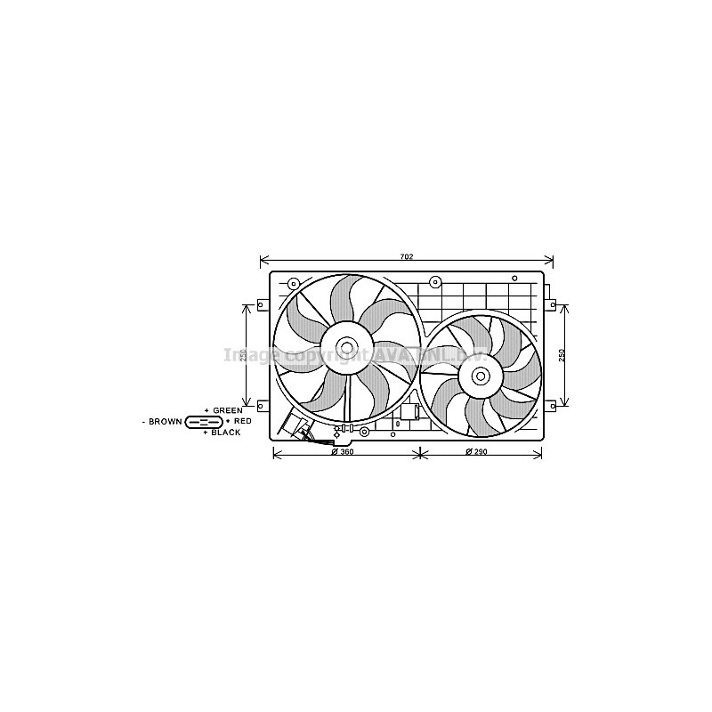 Ventilateur (refroidissement moteur) AVA QUALITY COOLING