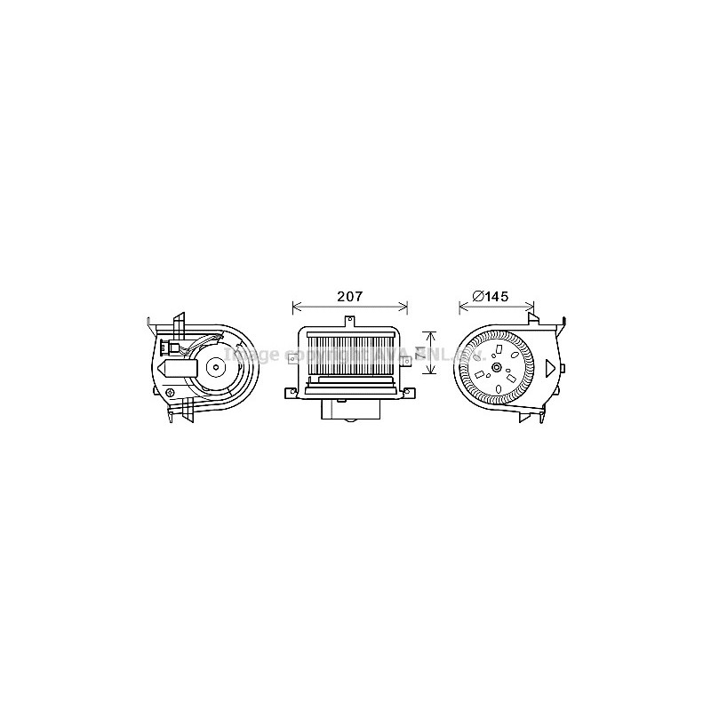 Moteur électrique (pulseur d'air habitacle) AVA QUALITY COOLING