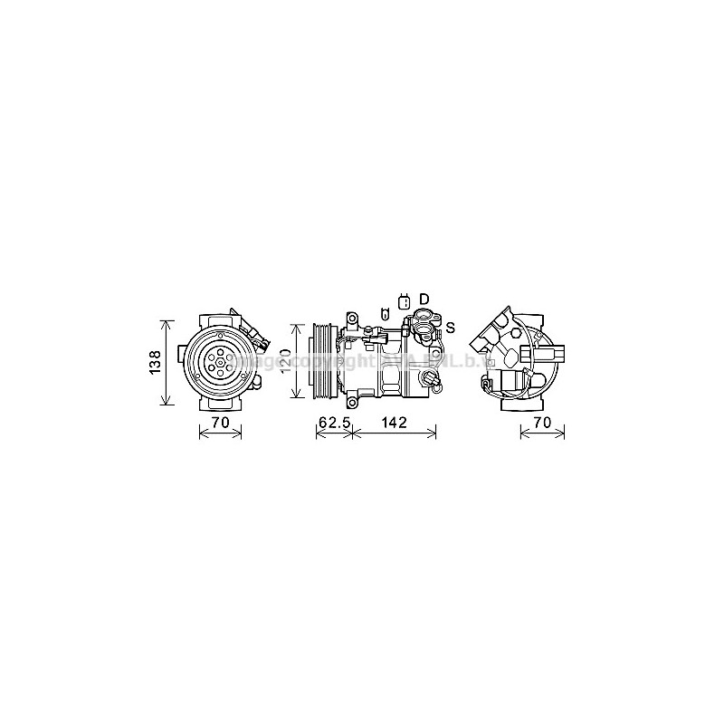 Compresseur de climatisation AVA QUALITY COOLING