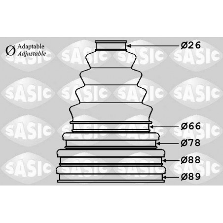 Joint-soufflet (arbre de commande) SASIC