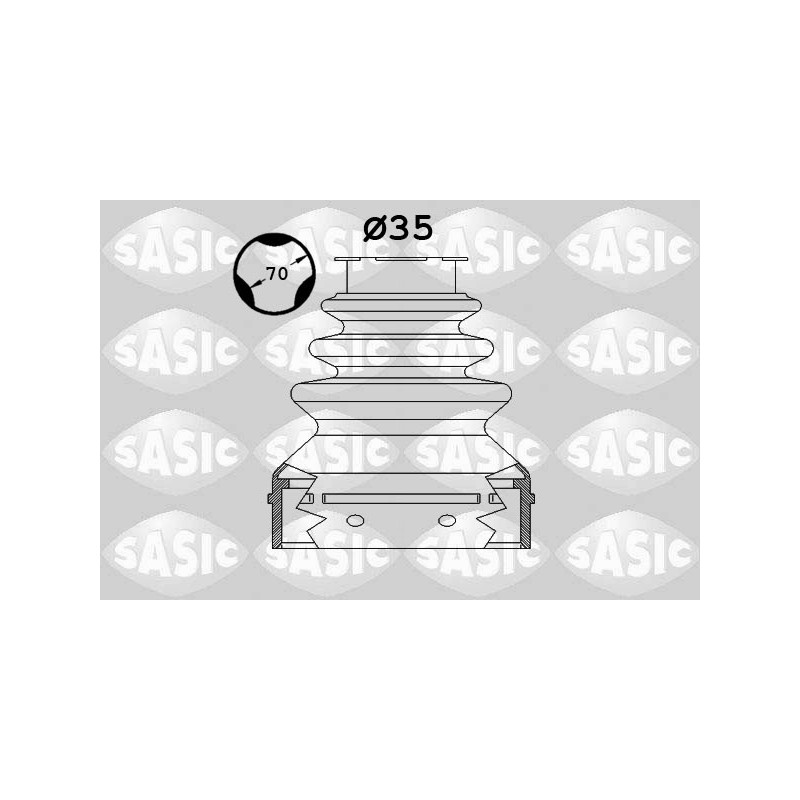 Jeu de joints-soufflets (Cardan) SASIC