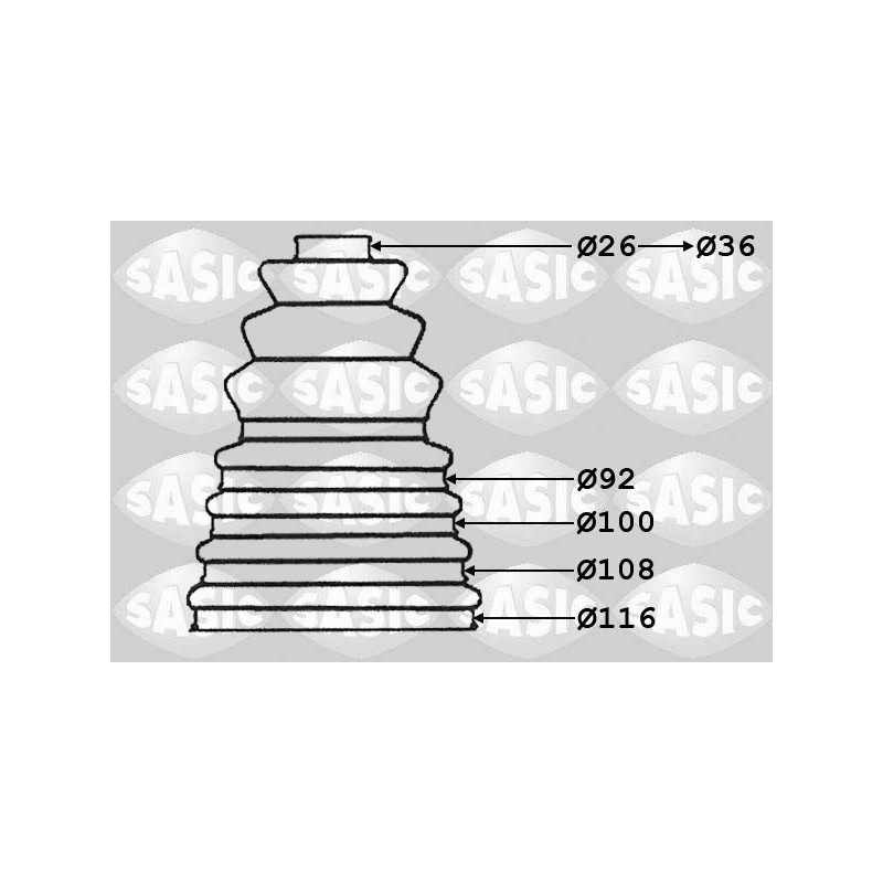 Joint-soufflet (arbre de commande) SASIC