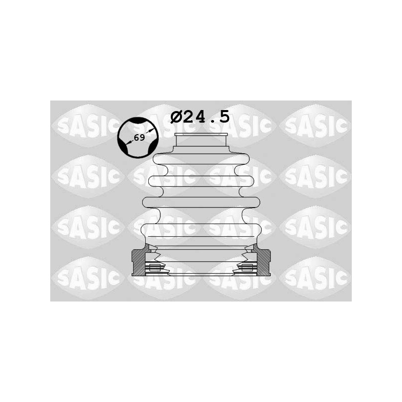 Jeu de joints-soufflets (Cardan) SASIC