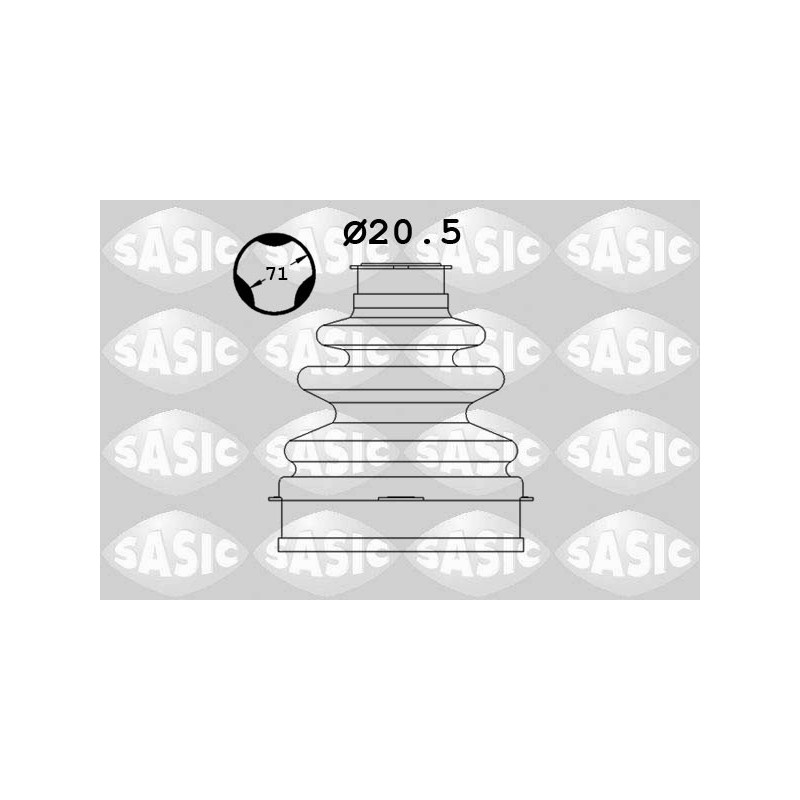 Jeu de joints-soufflets (Cardan) SASIC