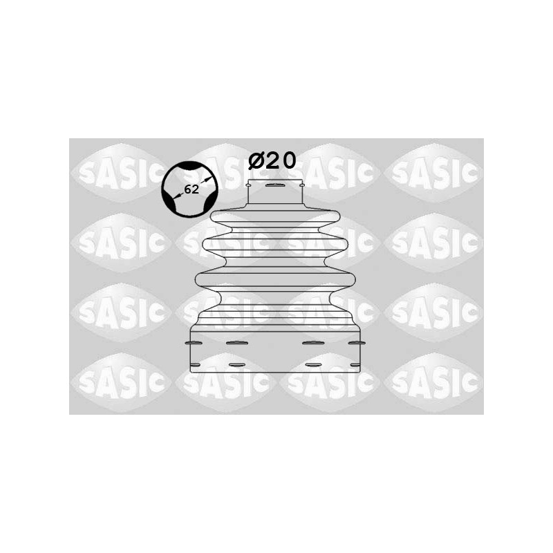 Jeu de joints-soufflets (Cardan) SASIC