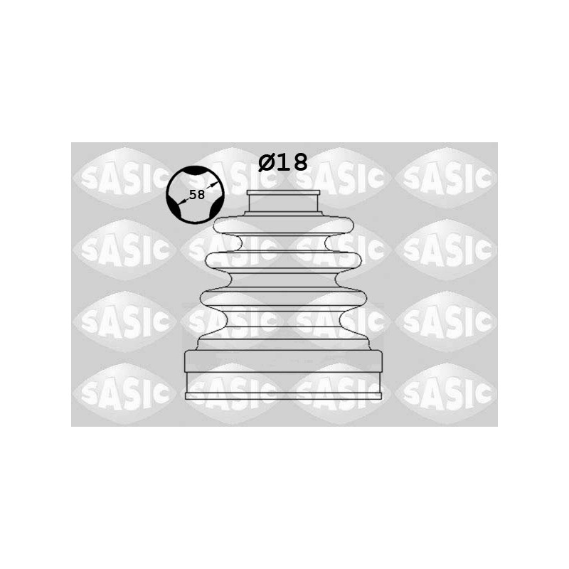 Jeu de joints-soufflets (Cardan) SASIC