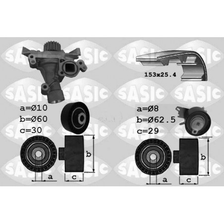 Kit de distribution + pompe à eau SASIC