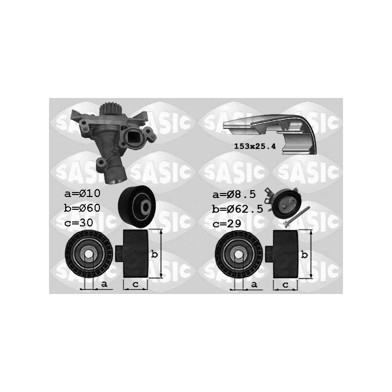 Kit de distribution + pompe à eau SASIC