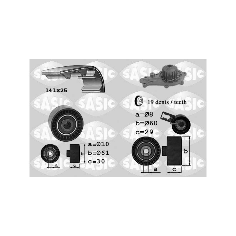 Kit de distribution + pompe à eau SASIC