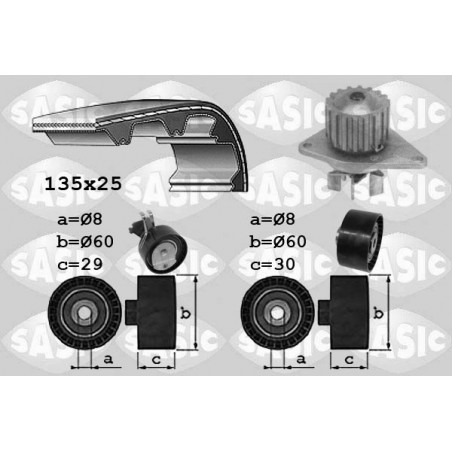 Kit de distribution + pompe à eau SASIC