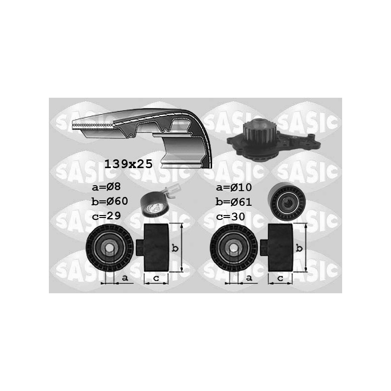 Kit de distribution + pompe à eau SASIC