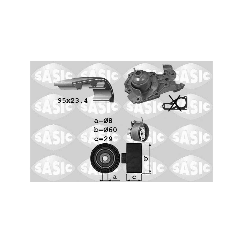 Kit de distribution + pompe à eau SASIC