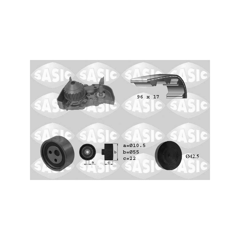 Kit de distribution + pompe à eau SASIC