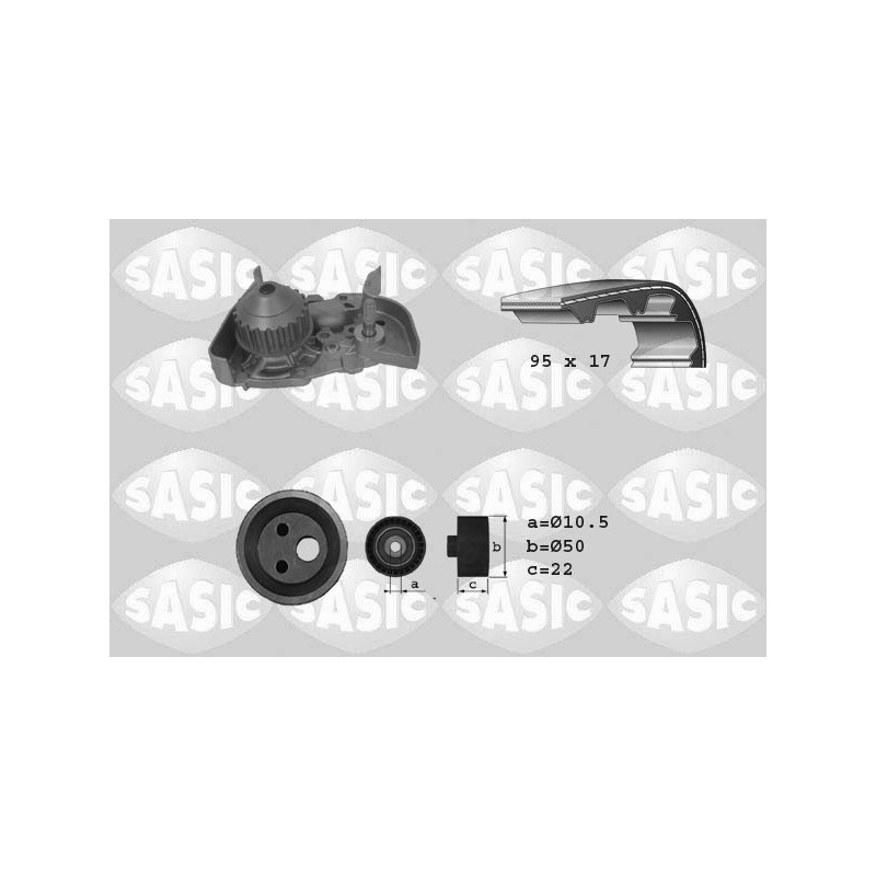 Kit de distribution + pompe à eau SASIC