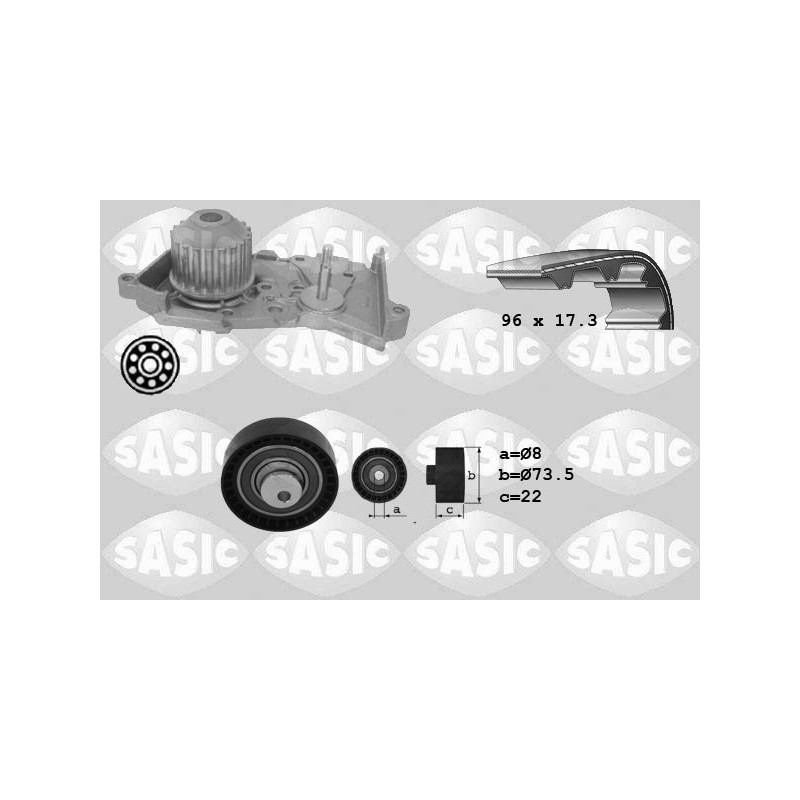 Kit de distribution + pompe à eau SASIC