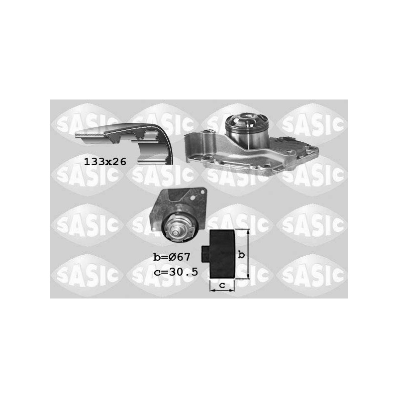 Kit de distribution + pompe à eau SASIC