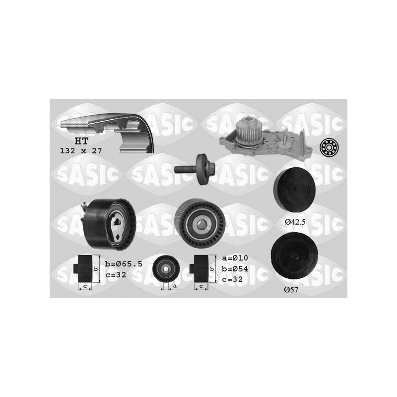 Kit de distribution + pompe à eau SASIC