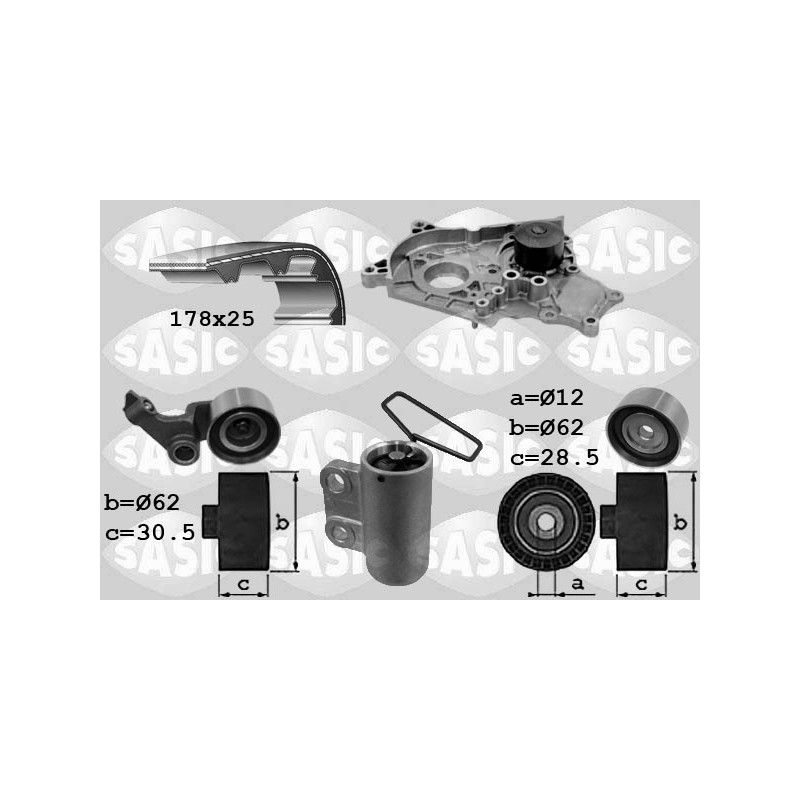 Kit de distribution + pompe à eau SASIC